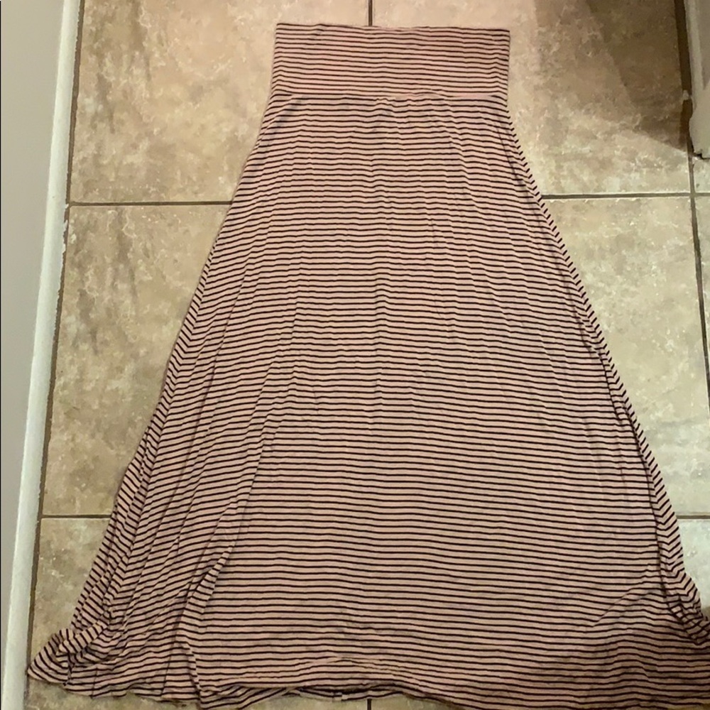 Striped maxi skirt